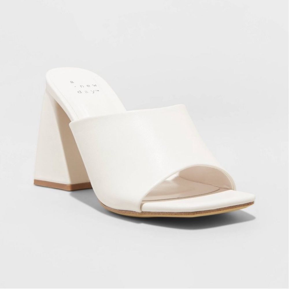 NIB A New Day Vira Mule Heels Off-White - Size 9